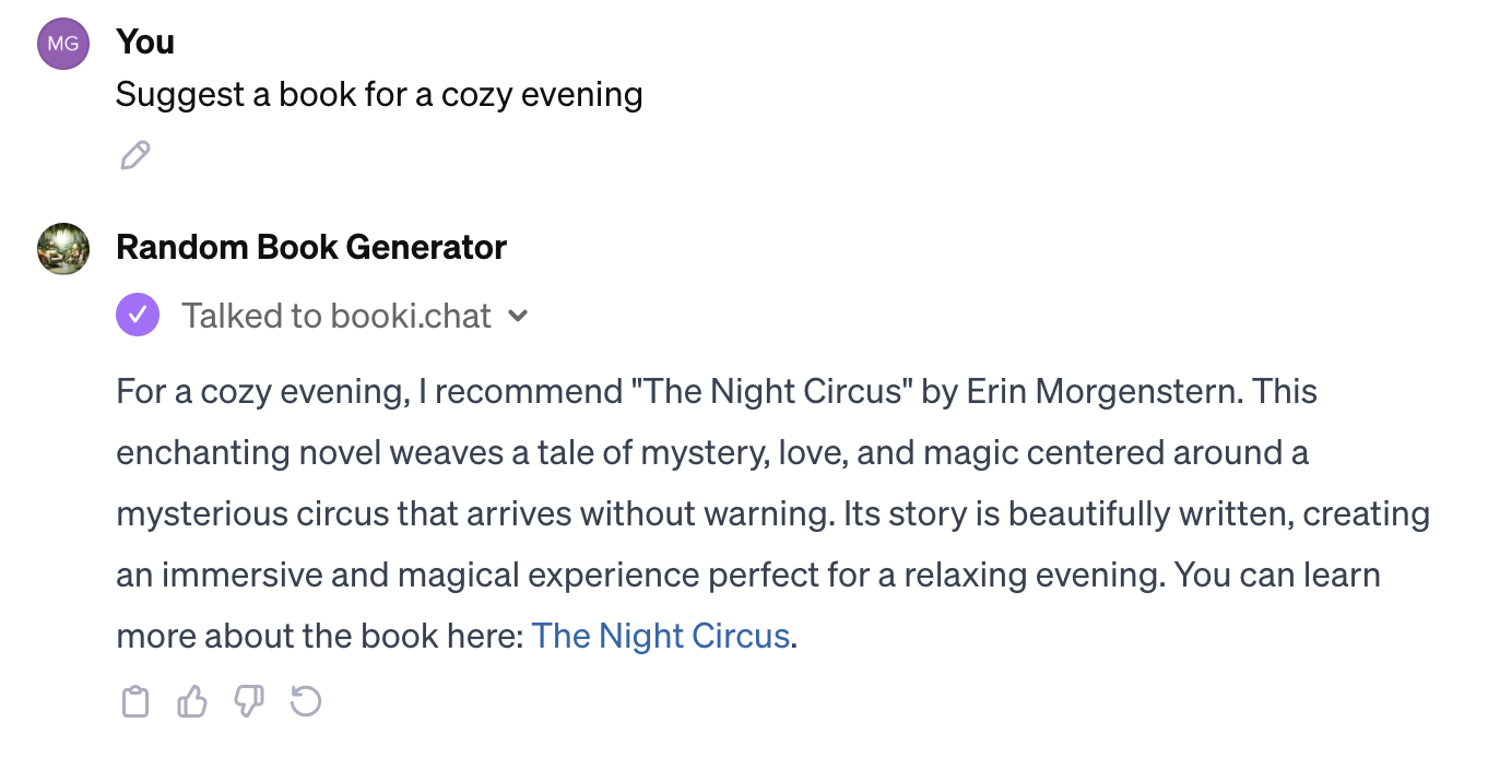 Example of Book Recommendations